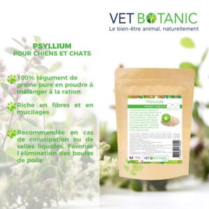 Bienfaits Constipation chien et chats - psyllium
