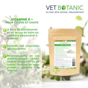 Bienfaits Vitamine E- Peau et carences chien et chat- Vet Botanic