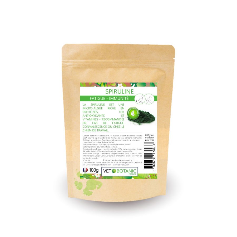 spiruline chat et chien Vet Botanic