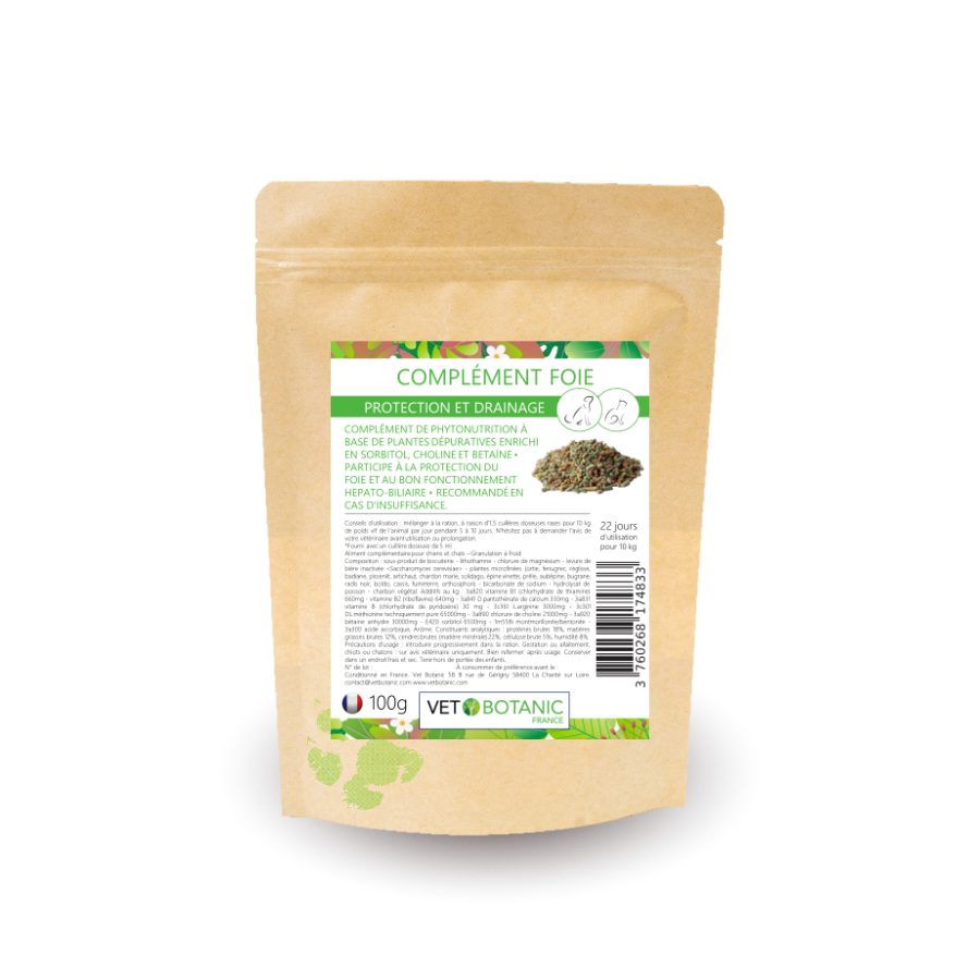 COMPLEMENT FOIE - Protection et draînage chien et chat