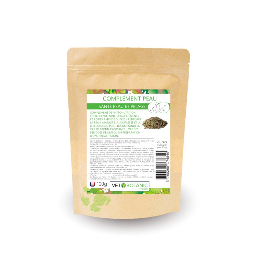 COMPLEMENT PEAU - Beauté de la peau et du pelage chez le chien et le chat